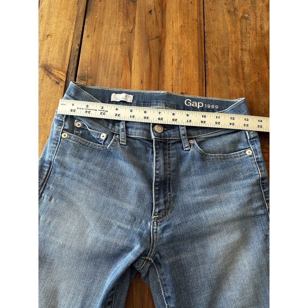 Gap 1969 Vintage True Skinny Mid Rise Raw Hem Women’s Size 27 Jeans Pants - Picture 11 of 16